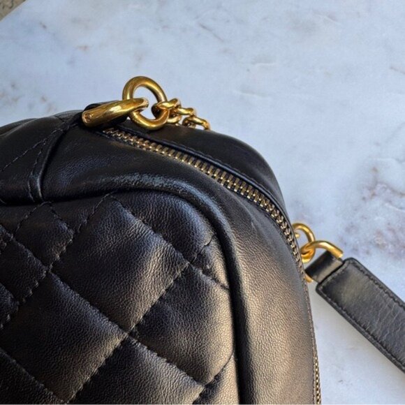 SOLD Versace Baroque Icon Quilted Leather Camera Crossbody Bag - Picture 9 of 15